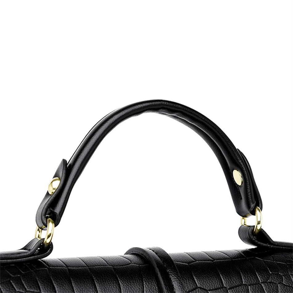 2025 Luxury Crocodile Leather Crossbody Bag: Designer Handbag for Women