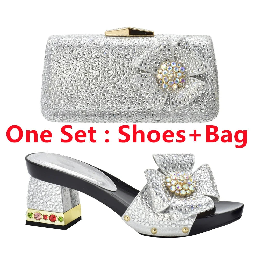 New Arrival Italian Shoes and Bags Set - Free Shipping! Matching Shoes and Bags for Women’s Wedding