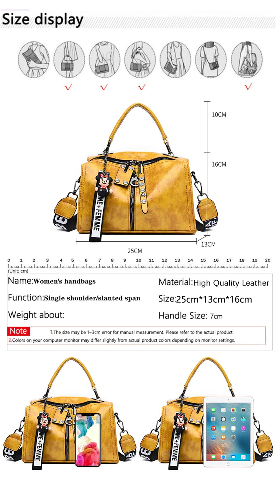 2025 New Fashion Multifunction Women's Handbags: High-Quality Leather Shoulder & Tote Bag