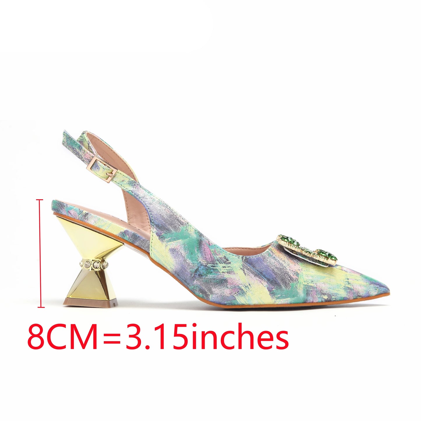 2025 Exclusive Sky Blue Pointed Toe Artistic Design Women's Shoe and Handbag Set for Elegant Party Wear