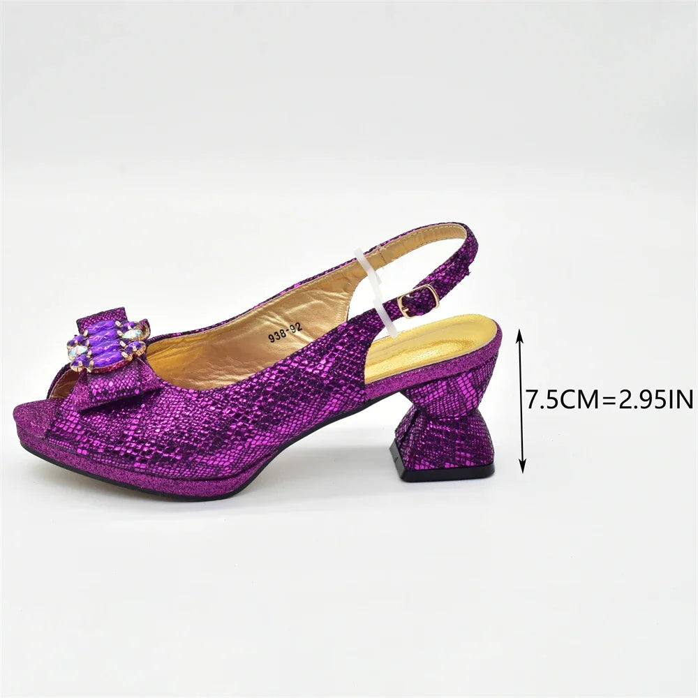 New Fashion Italian Shoes with Matching Bags for Women - Latest Luxury Designer Pumps & Bag Set