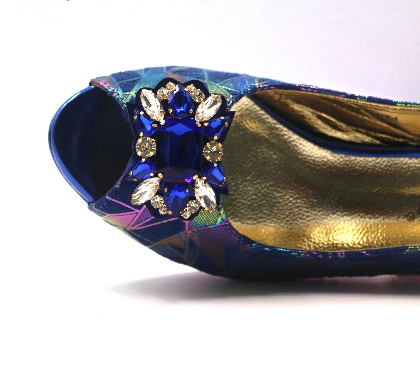 2025 Autumn Collection: Italian Design Royal Blue Shoes & Bag Set for Wedding Dress