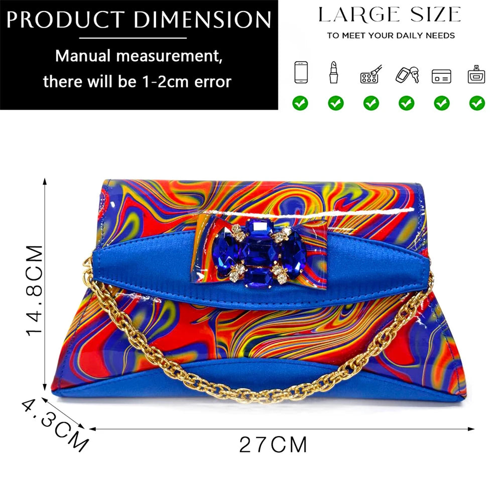 2025 New Item Italian Popular Style Shoes and Bag Set - Fashion Diamond Decorated Women's High Heels and Handbag