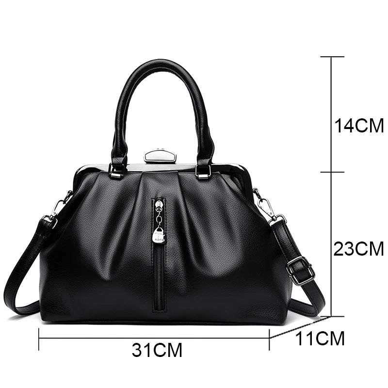 Brand Luxury Handbags: Designer Real Leather Crossbody & Shoulder Tote Bag for Women