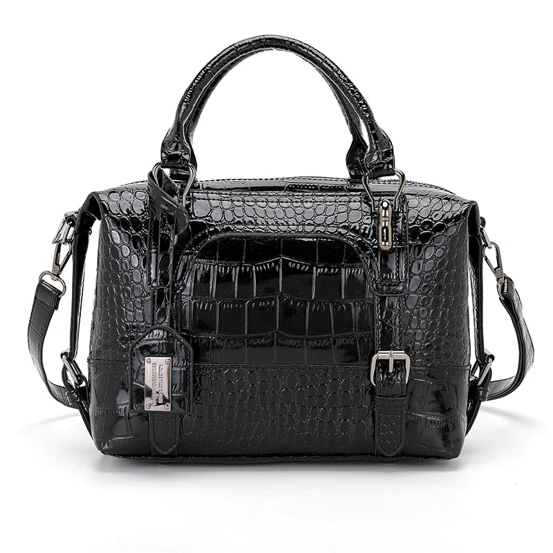 2025 New Mom Shoulder Designer Bag: Luxury Crocodile Pattern Retro Handbag