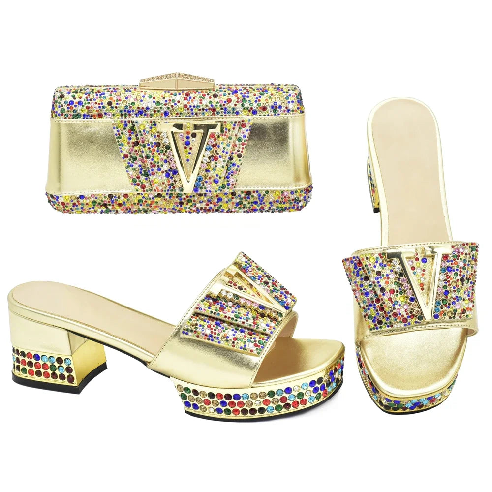 New Arrival Women's Shoes and Bags Match Set - Sale on Shoe and Bag Set for Parties and Weddings