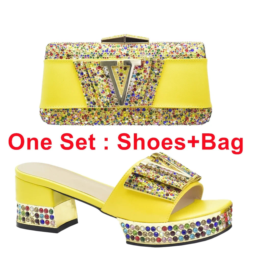 New Arrival Women's Shoes and Bags Match Set - Sale on Shoe and Bag Set for Parties and Weddings