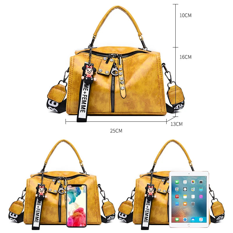 2025 New Fashion Multifunction Women's Handbags: High-Quality Leather Shoulder & Tote Bag