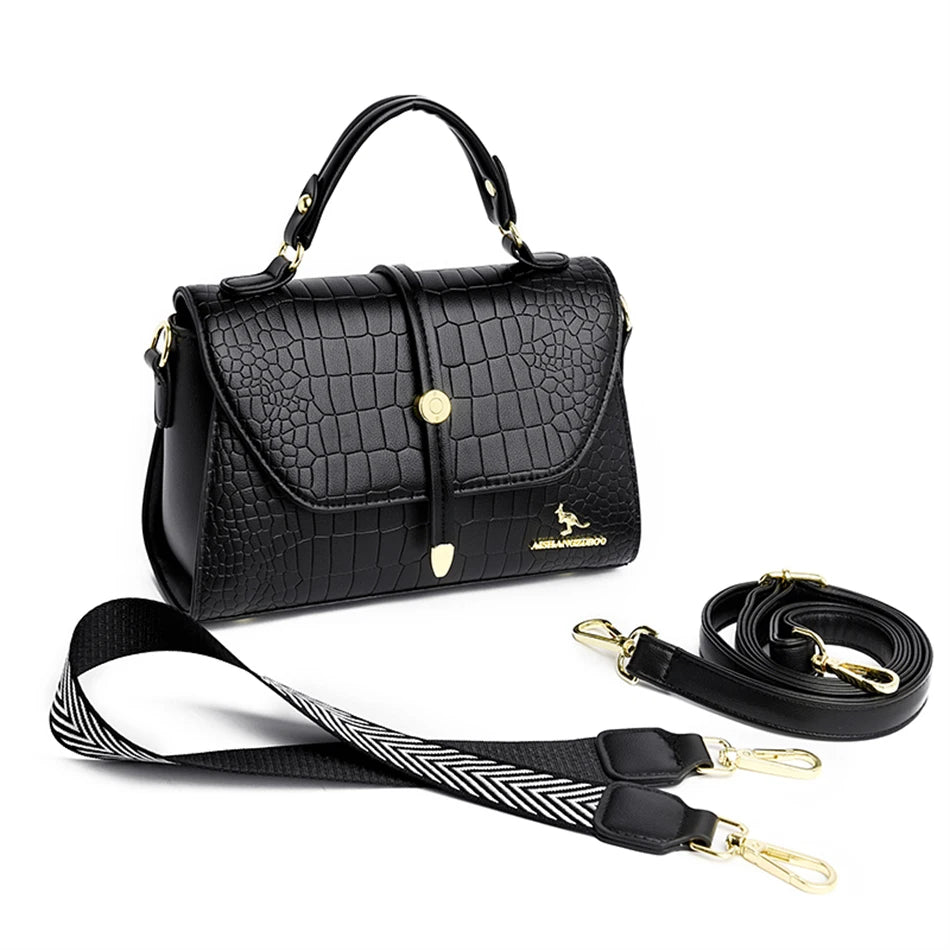 2025 Luxury Crocodile Leather Crossbody Bag: Designer Handbag for Women