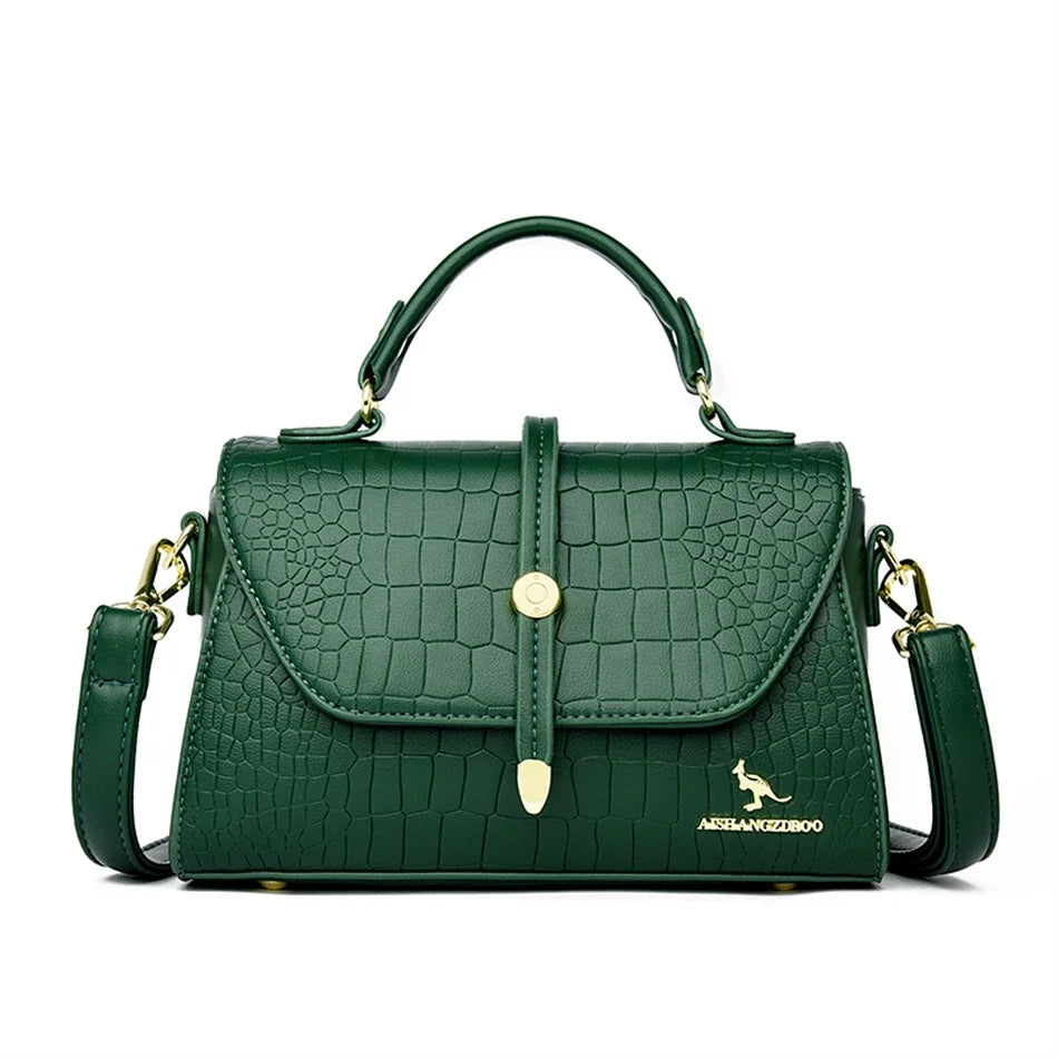 2025 Luxury Crocodile Leather Crossbody Bag: Designer Handbag for Women