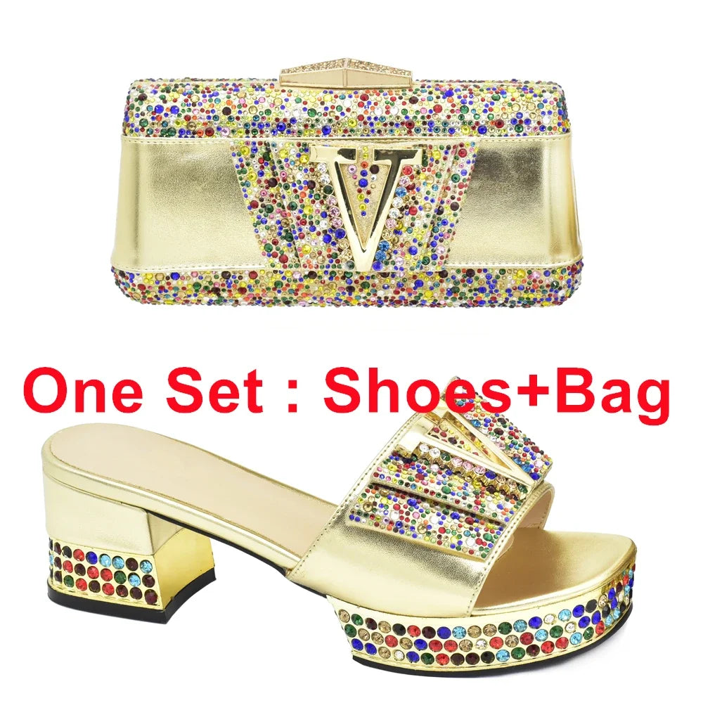 New Arrival Women's Shoes and Bags Match Set - Sale on Shoe and Bag Set for Parties and Weddings