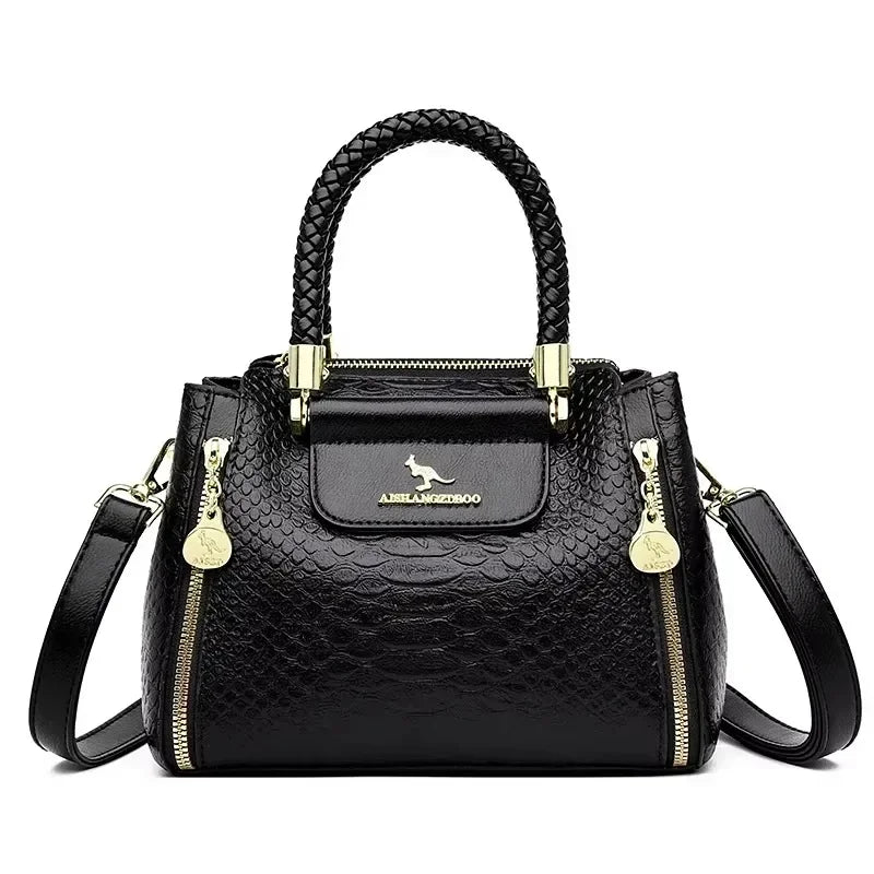 Casual Tote Women's Handbag: High-Quality Leather Top-Handle with Luxury