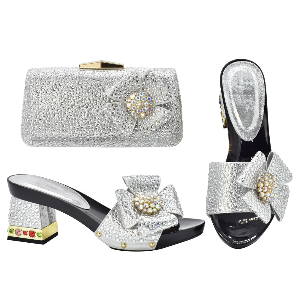 New Arrival Italian Shoes and Bags Set - Free Shipping! Matching Shoes and Bags for Women’s Wedding