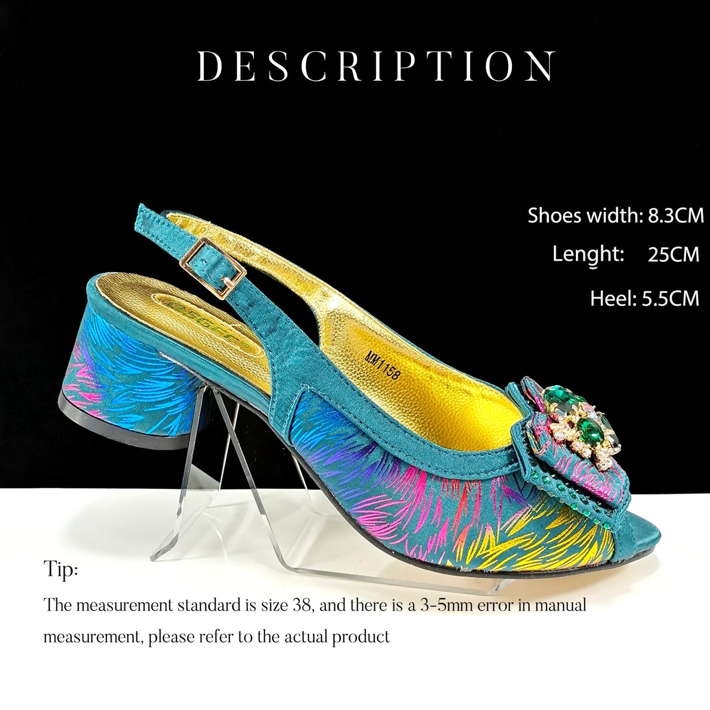 New Design Style Women's Heels and Elegant Bag Set - Color-Matching Handbag for Wedding and Party